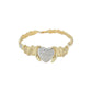 Heart kisses bracelet - 10k yellow gold