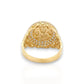 Nugget CZ Round Ring - 10K Yellow Gold