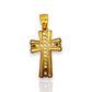 Cross Crucifix Pendant With Cubic Zirconia CZ - 10k Yellow Gold