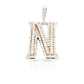 14K Gold Diamond Initial Pendant