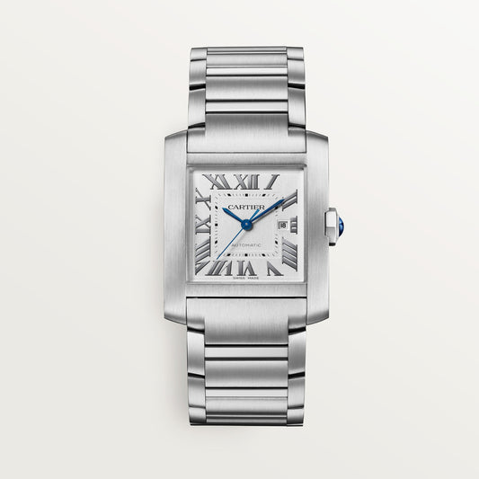 Cartier Tank Française WSTA0067 - Large model Steel, Silvered Dial, Steel bracelet