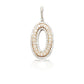 14K Gold Diamond Initial Pendant