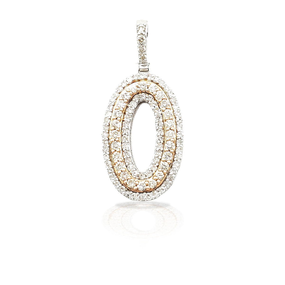 14K Gold Diamond Initial Pendant