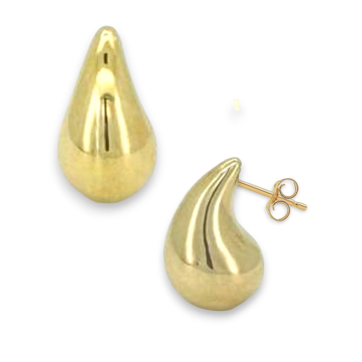 Water Drop Earrings - 10K Yellow Gold