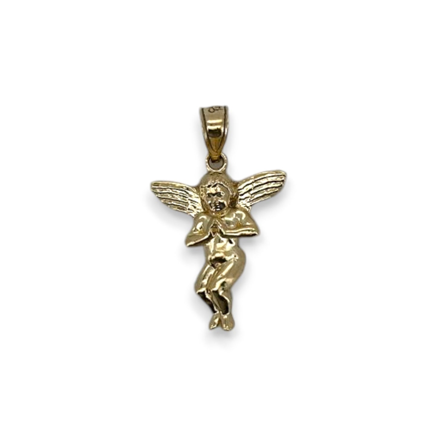 Jesus Angel Pendant - 14K Yellow Gold