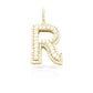 14K Gold Diamond Initial Pendant
