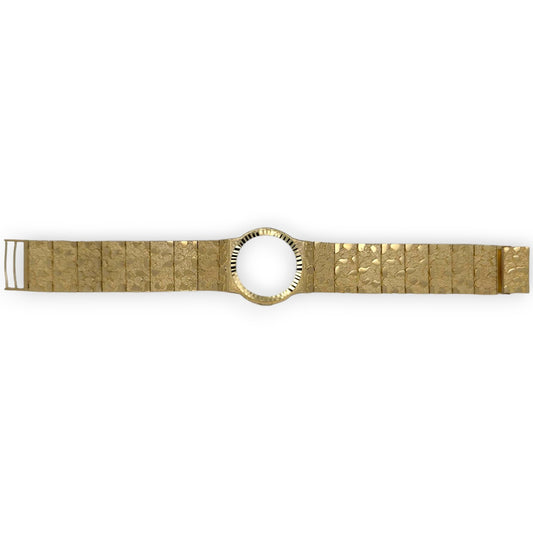 Nugget Circle Watch Frame - 10K Yellow Gold