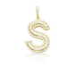 14K Gold Diamond Initial Pendant