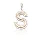 14K Gold Diamond Initial Pendant