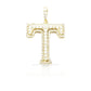 14K Gold Diamond Initial Pendant