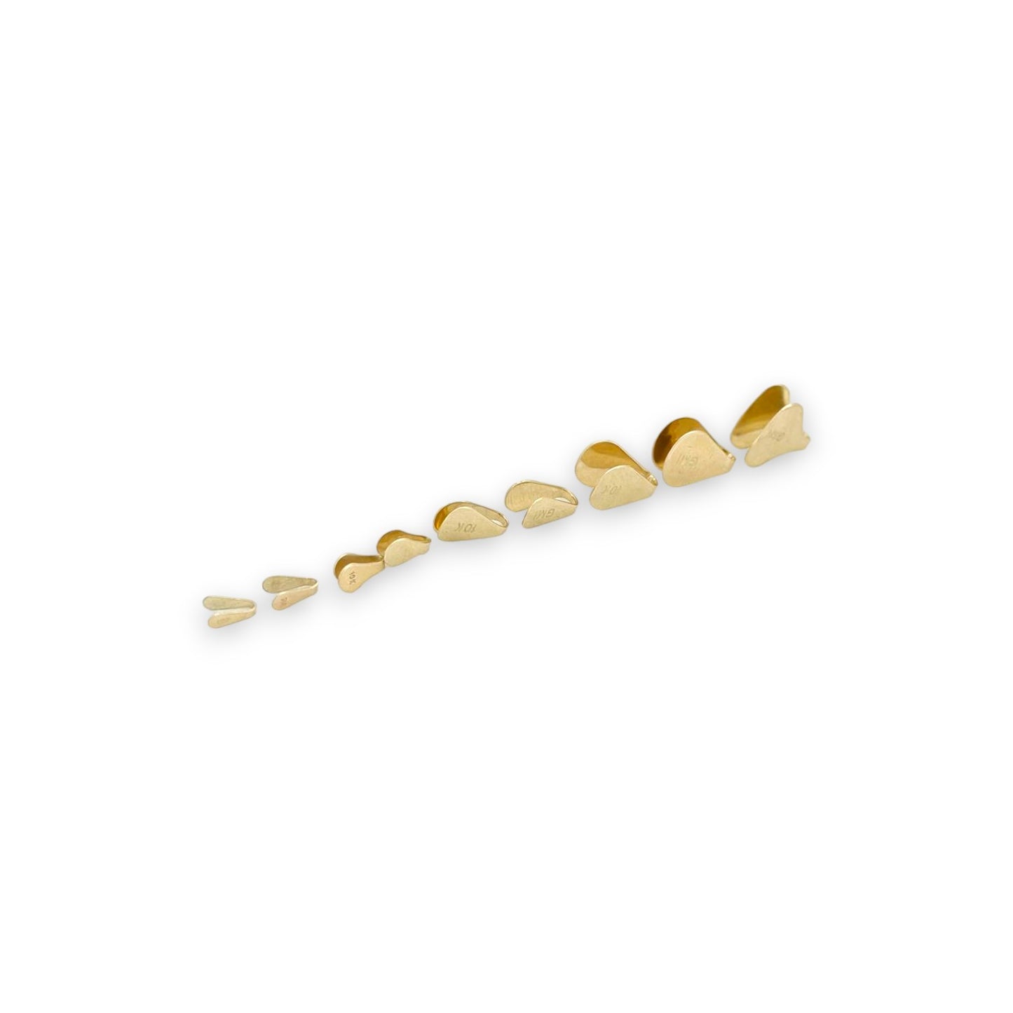 Flat End Cap Findings - 14K Yellow Gold