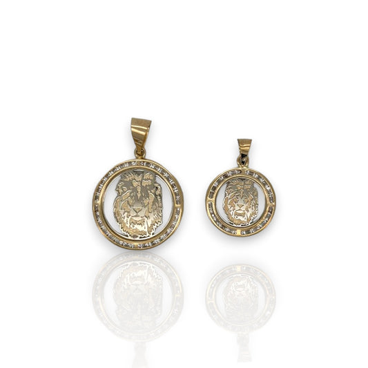 Medallion Lion Head - 10K Yellow Gold