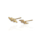 Lightning CZ Stud Earrings - 10K Yellow Gold