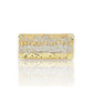 Last Supper Two Tone Double Finger Ring - 10K Yellow Gold