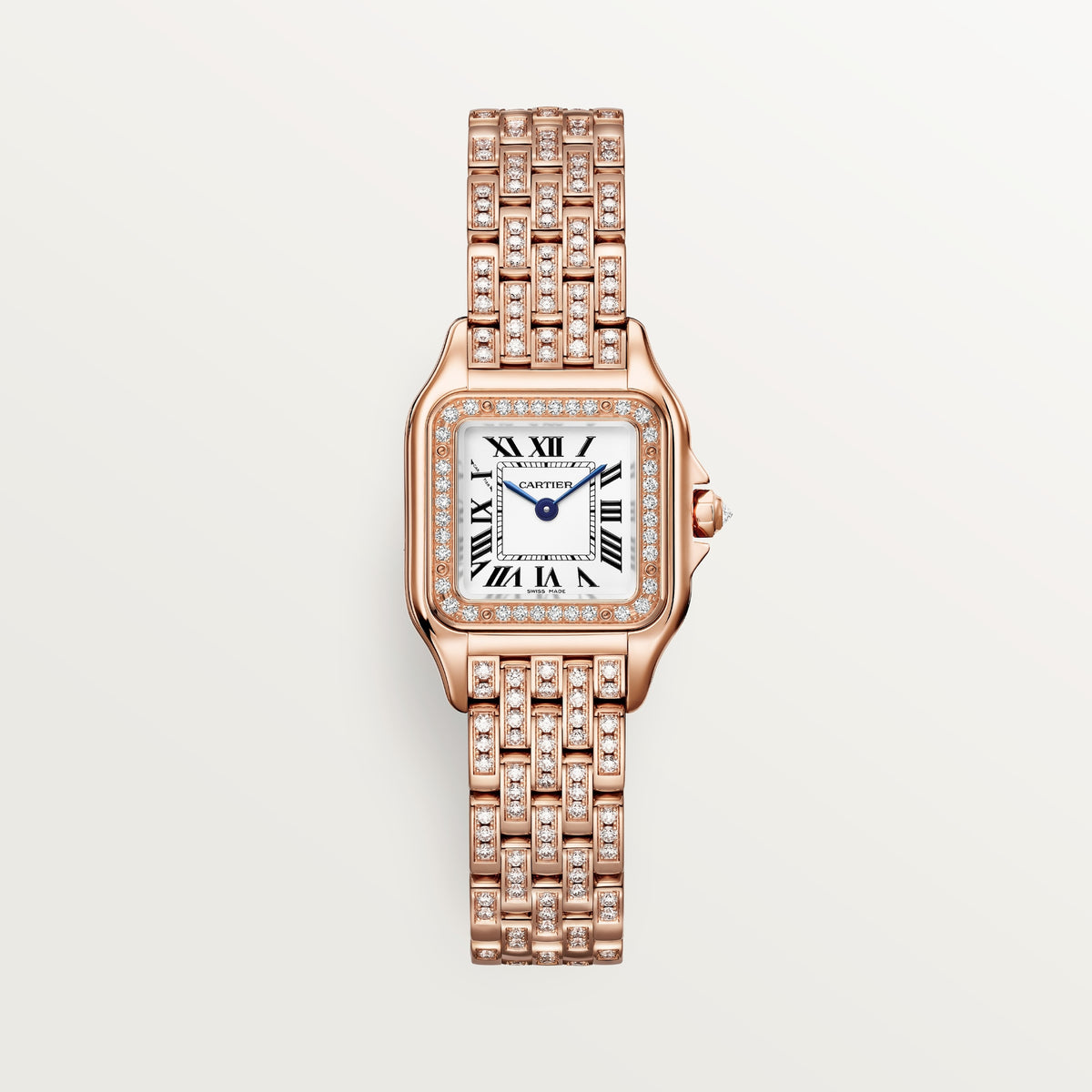 Cartier Panthère de Cartier WJPN0061 - Small model Rose gold, Silvered Dial, Rose gold bracelet semi-set
