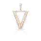 14K Gold Diamond Initial Pendant