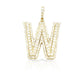 14K Gold Diamond Initial Pendant