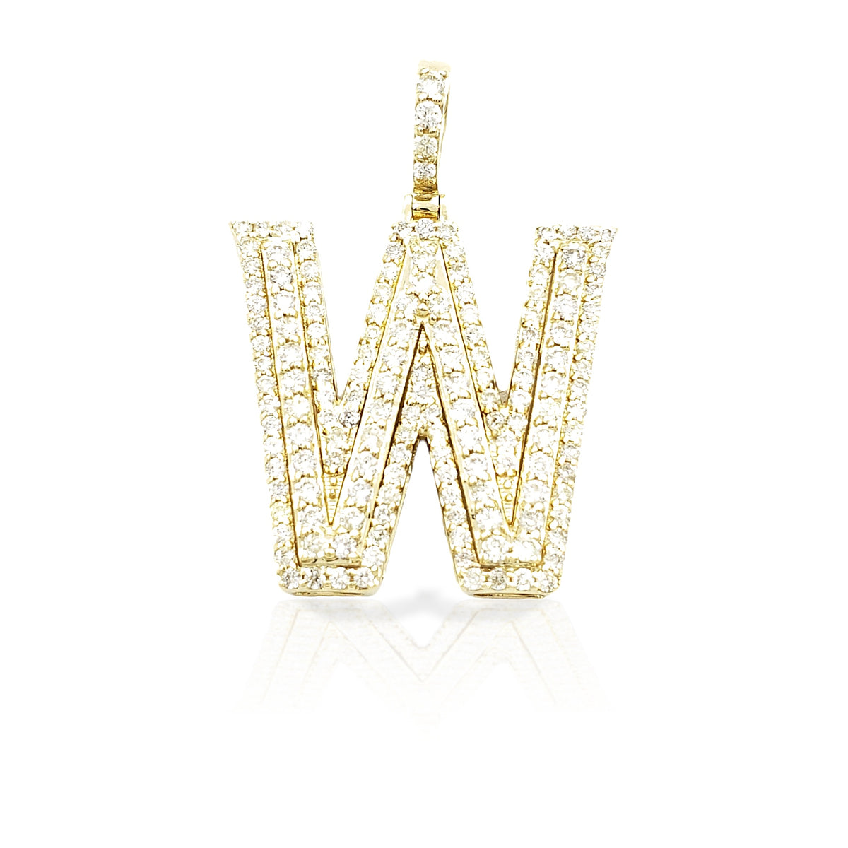 14K Gold Diamond Initial Pendant