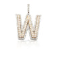 14K Gold Diamond Initial Pendant