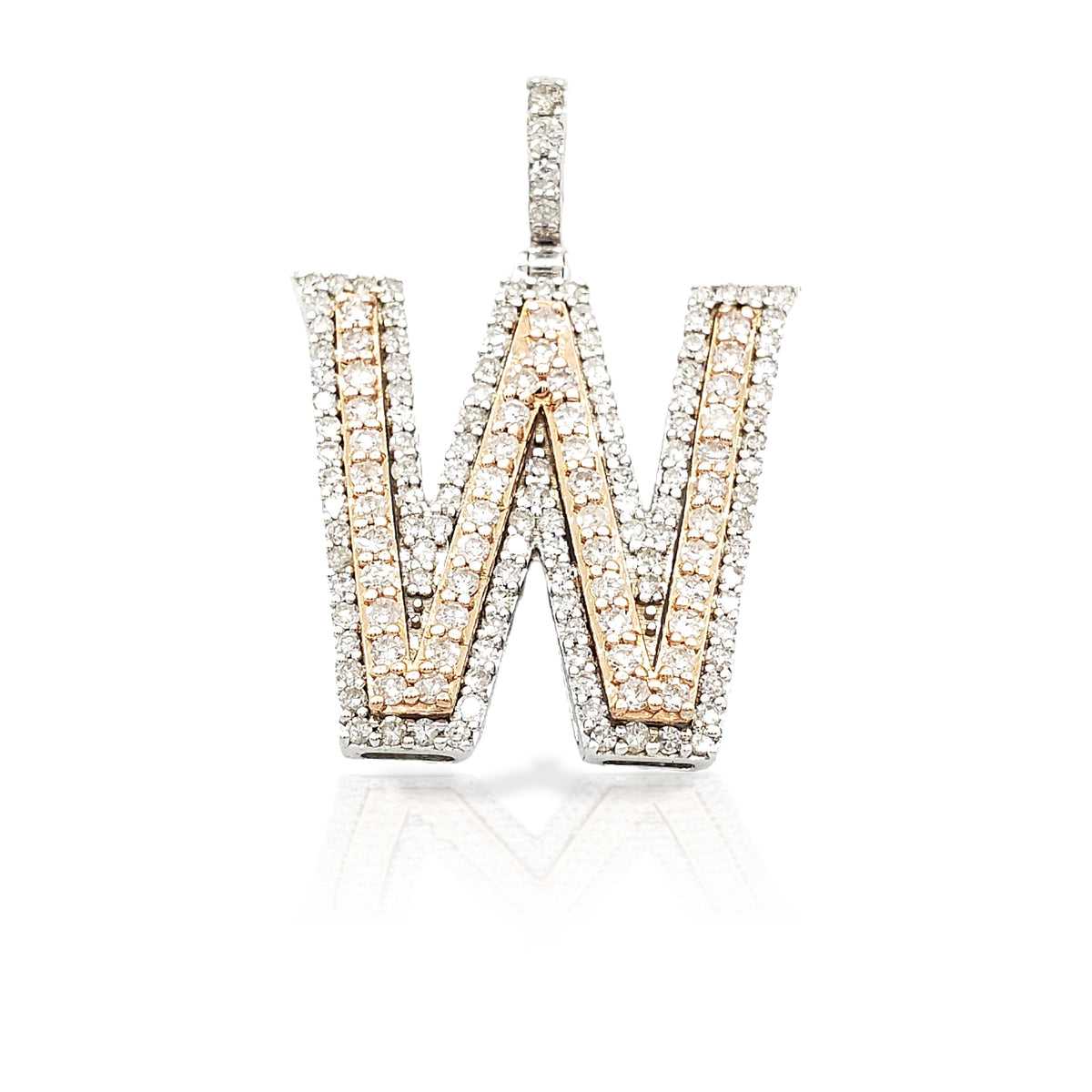 14K Gold Diamond Initial Pendant