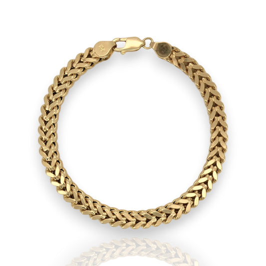 Franco Box Chain Link Bracelet - 14K Yellow Gold - Hollow