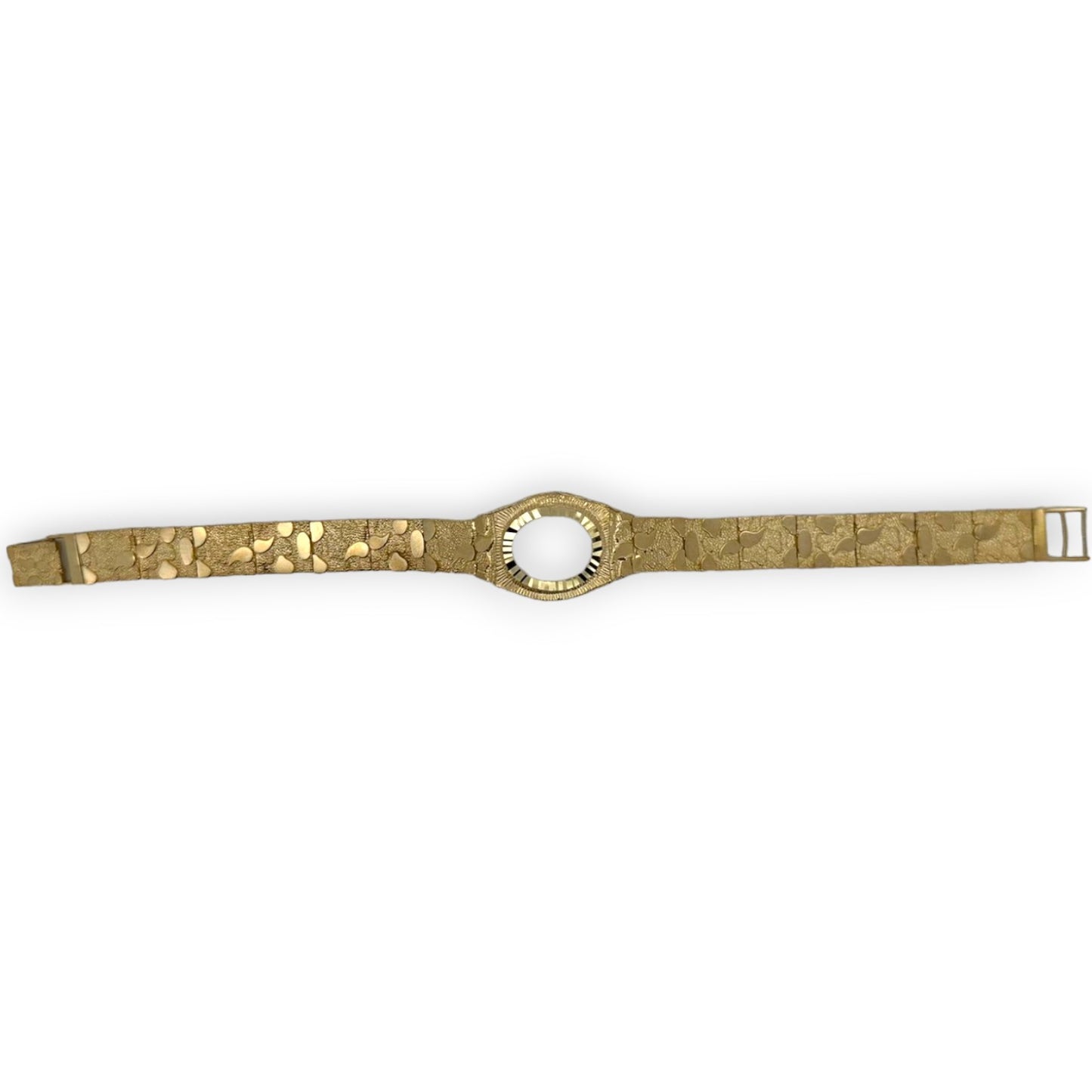 Nugget Oval Watch Frame - 10K Yellow Gold