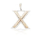 14K Gold Diamond Initial Pendant