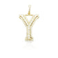 14K Gold Diamond Initial Pendant
