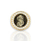 Dollar Sign Ring - 14K Yellow Gold