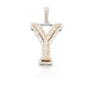 14K Gold Diamond Initial Pendant
