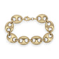 Puffed Gucci Link Chain Bracelet - 10K Yellow Gold - Hollow