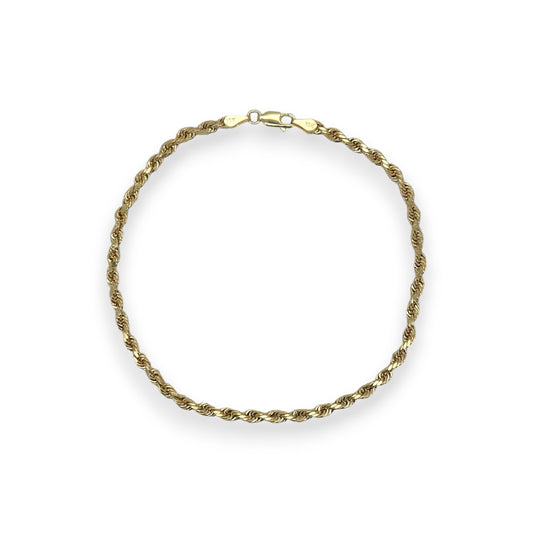 Rope Anklet - 10K Yellow Gold