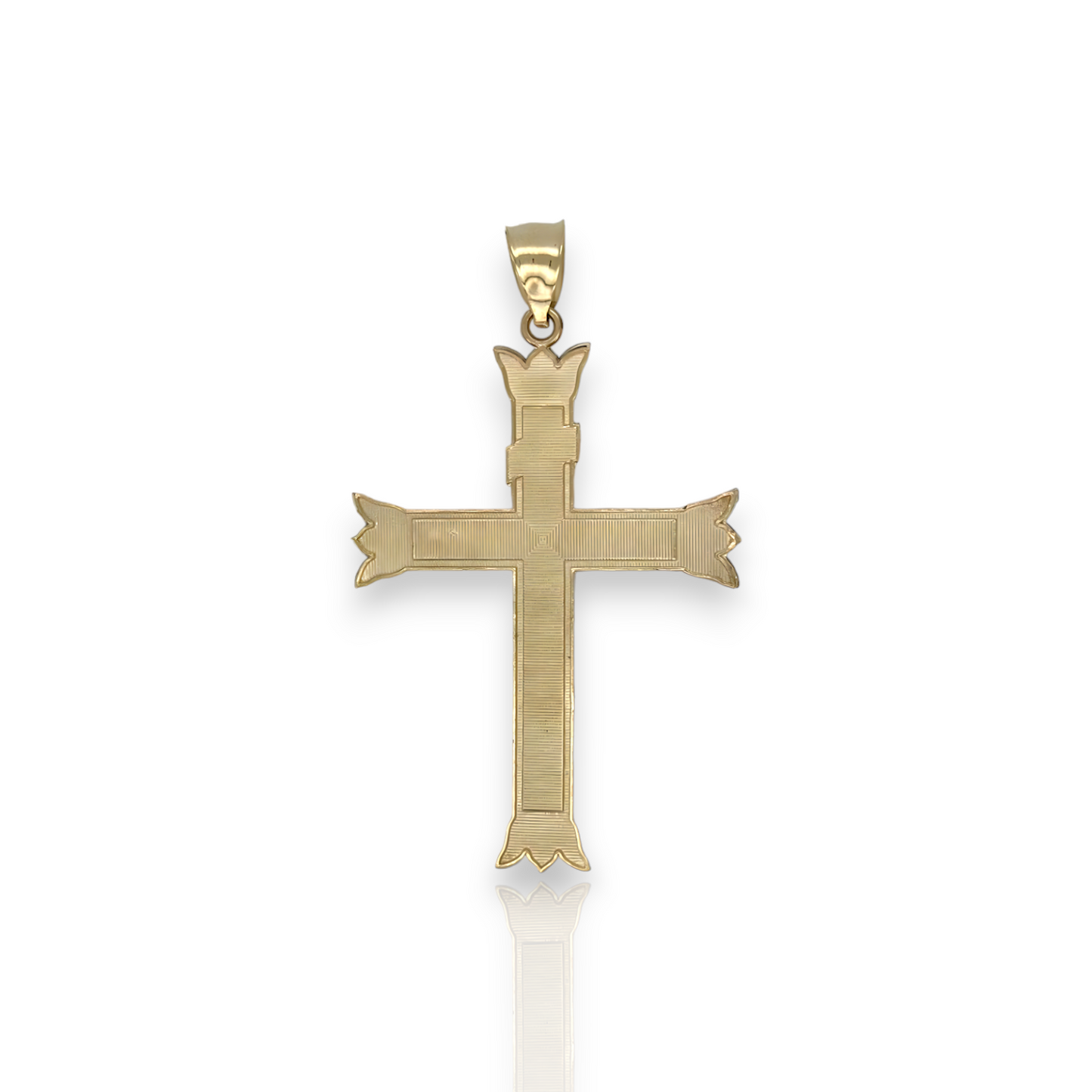 Colgante de cruz con crucifijo - Oro amarillo de 10 k