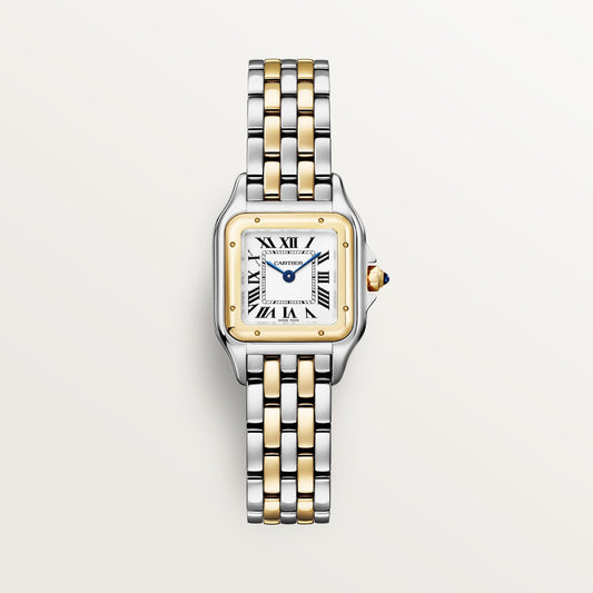 Cartier Panthère de Cartier W2PN0018 - Small model Yellow gold and steel, Silvered Dial, Yellow gold and steel bracelet
