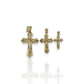Cross Crucifix Two Tone Pendant  - 10k Yellow Gold