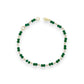 Emerald Color Bracelet - 14K Yellow Gold