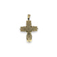 Cross Pendant - 10K Two Tone