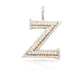 14K Gold Diamond Initial Pendant