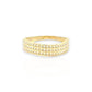 Wave Ring CZ - 10K Yellow Gold