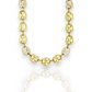 Puffed Gucci Link With Cubic Zirconia CZ Chain Necklace - 10K Yellow Gold - Hollow