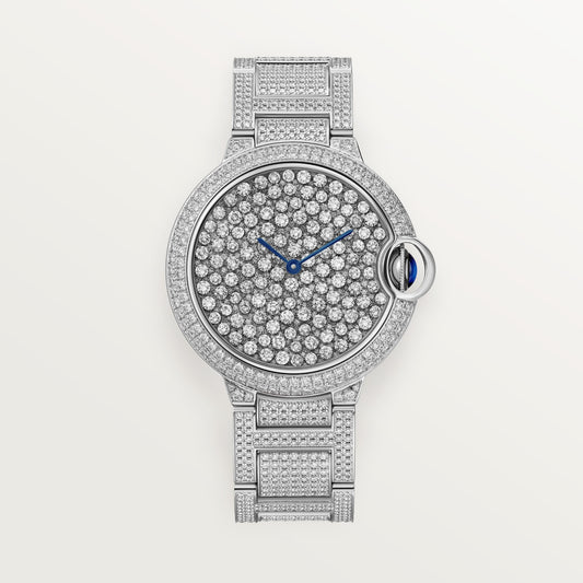 Cartier Ballon Bleu de Cartier HPI01514 - 37 mm White gold, White gold set with 476 diamonds (3.74 ct) Dial, White gold bracelet set