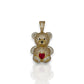 Heart Teddy Bear Pendant  - 14k Yellow Gold
