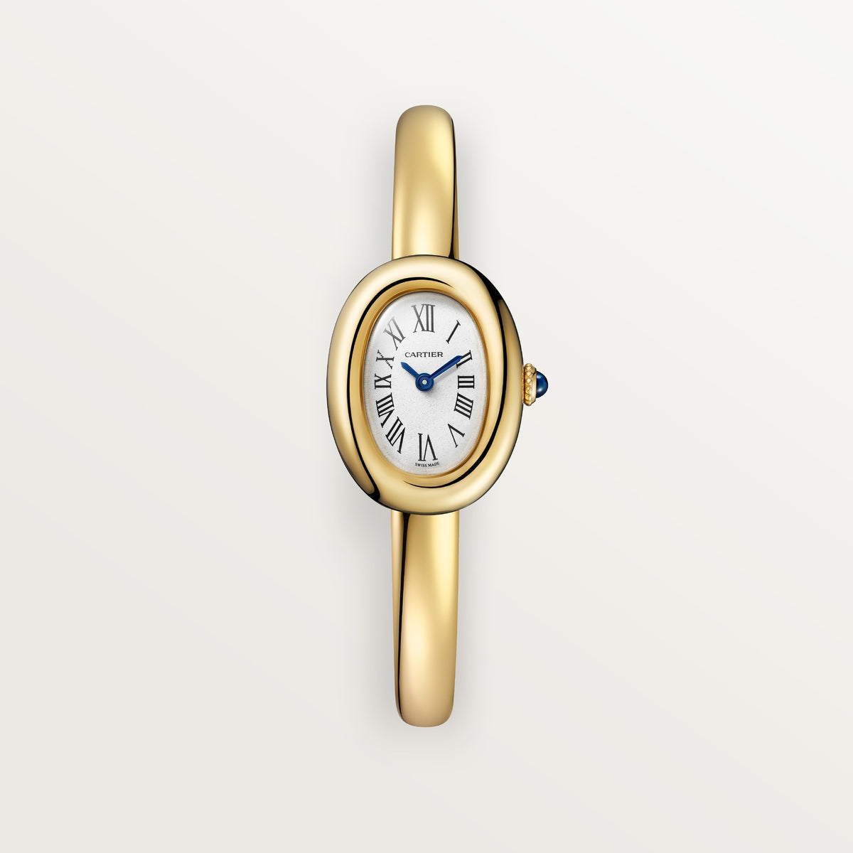 Cartier Baignoire WGBA0078 - Mini model 18K yellow gold, Silvered Dial, Yellow gold rigid bracelet
