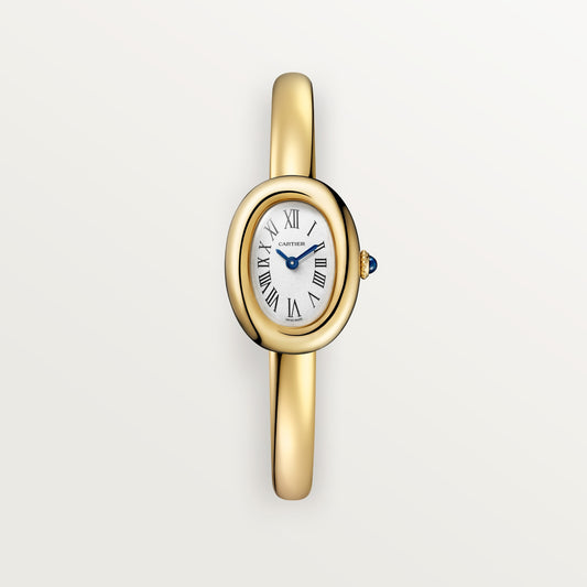 Cartier Baignoire WGBA0078 - Mini model 18K yellow gold, Silvered Dial, Yellow gold rigid bracelet