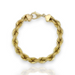 Rope Chain Bracelet - 14K Yellow Gold - Hollow