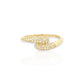 Twist Ring CZ - 10K Yellow Gold