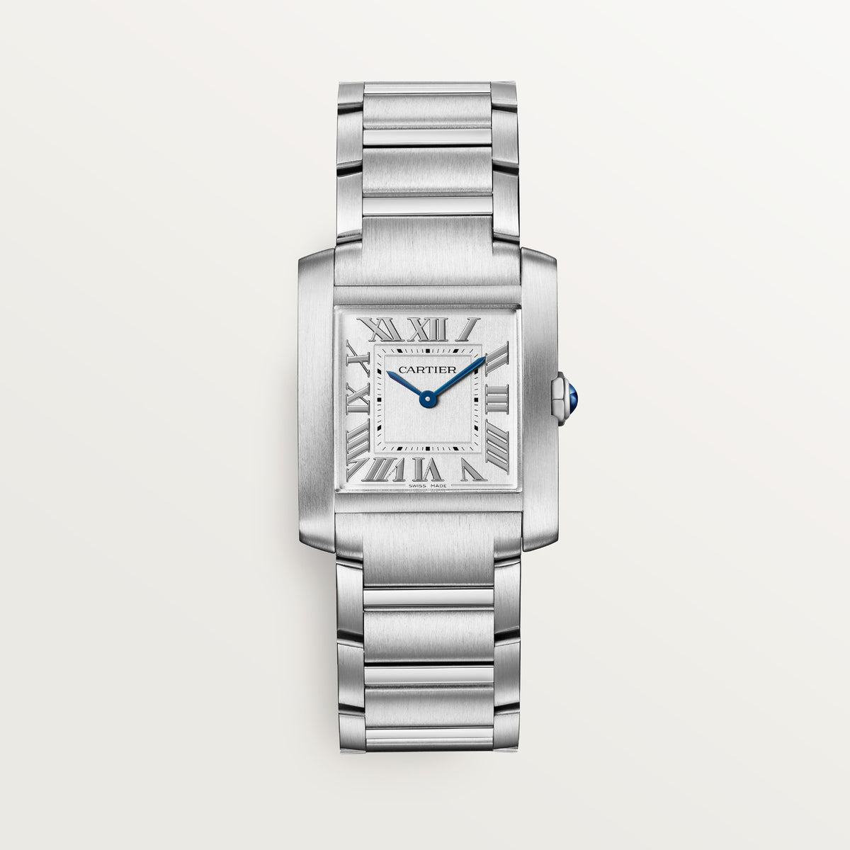 Cartier Tank Française WSTA0105 - Medium model Steel, Silvered Dial, Steel bracelet