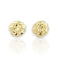 Round Nugget Stud Earrings - 10K Yellow Gold