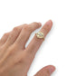 Butterfly CZ Round Ring - 10K Yellow Gold