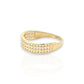 Wave Ring CZ - 10K Yellow Gold